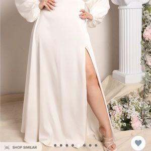 Fashion Nova satin maxi dress.